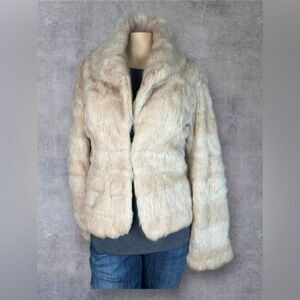 Luxe Winter Style: Bebe Rabbit Fur Jacket